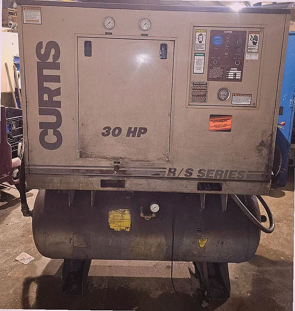 Curtis R/S 30 B Rotary Screw Air Compressor & 120 Gallon Tank 135 CFM @ 125 PSI