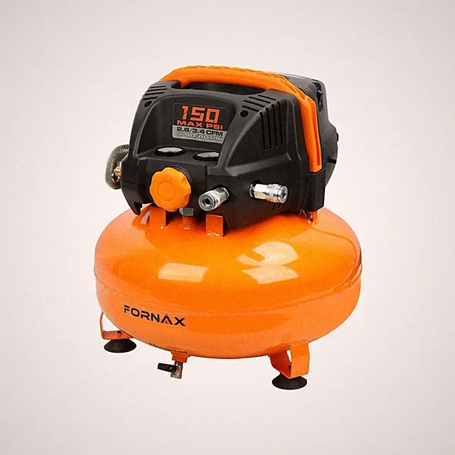 FORNAX Pancake Air Compressor with two couplers, 6 Gallon Portable Electric a...