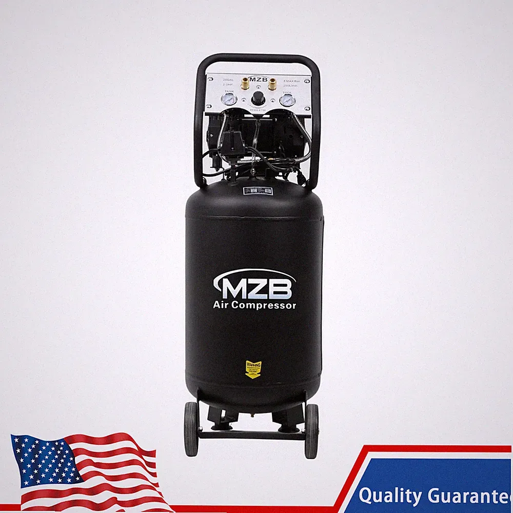 MZB 8 Gallon Oil-Free Air Compressor, 110V, 79dB, with Wheels